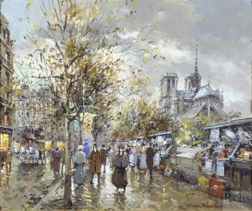 アントワーヌ・ブランシャール パリ・レ・ブーキニスト Oil Paintings